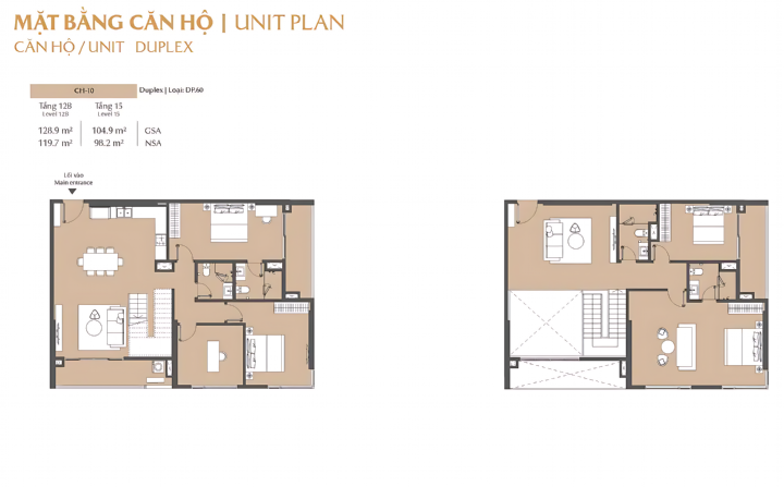 masteri park place duplex apartment